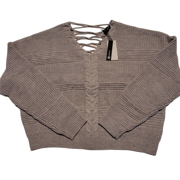 Numero Gray Knit Sweater - Picture 1 of 8